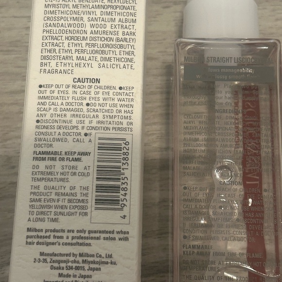 Straight Liscio Crystal Hair Heat Protectant - Clear and Red - Picture 2 of 2